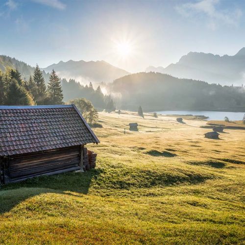 Landschaft rund um die Allgäuer Bergwaldchalets